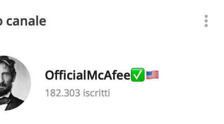 Dal Canale Telegram Jonh McAfee