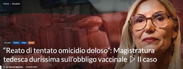 Vaccinazione obbligatoria: tentato omicidio doloso