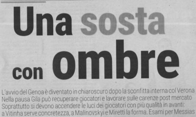 E anche oggi…